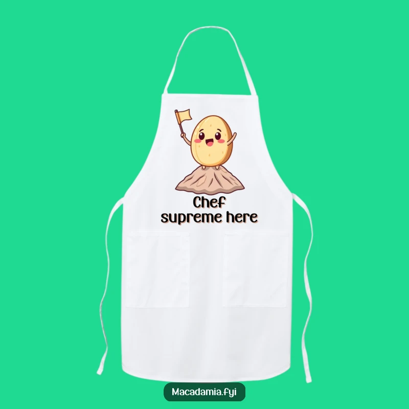Funny Macadamia Nut Climbing Apron: Peak Achiever Kitchen Wear