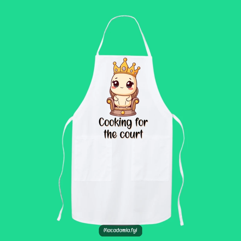 Funny Macadamia Nut King Apron - Royal Chef Nut Kitchenware
