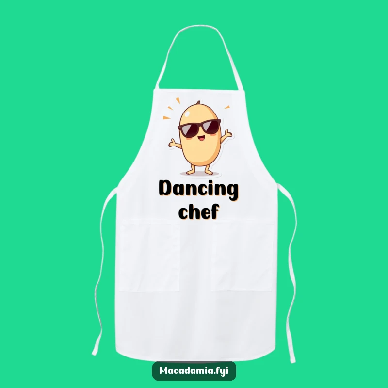 Funny Kawaii Macadamia Nut Dance Apron - Kitchen Party Fun Gift