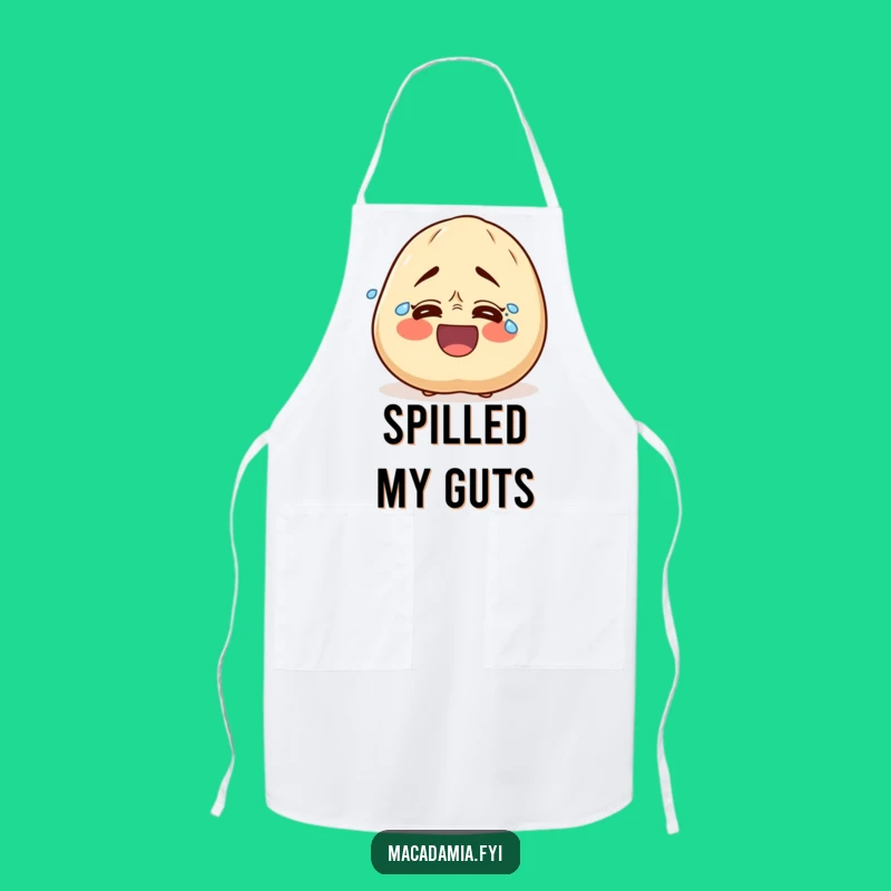 Funny Laughing Macadamia Nut Apron - Chef's Hilarious Giggles Kitchenware