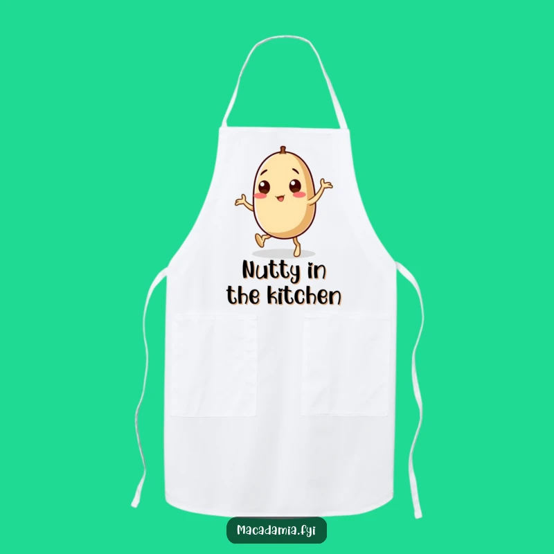 Funny Macadamia Nut Apron: Wobbly Leg Chef, Hilarious Kitchen Accessory