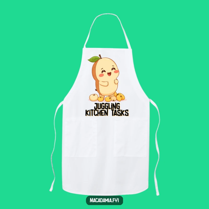 Funny Macadamia Nut Fruit Balance Apron: Cook with Giggles in this Hilarious Nutty Kitchen Gift