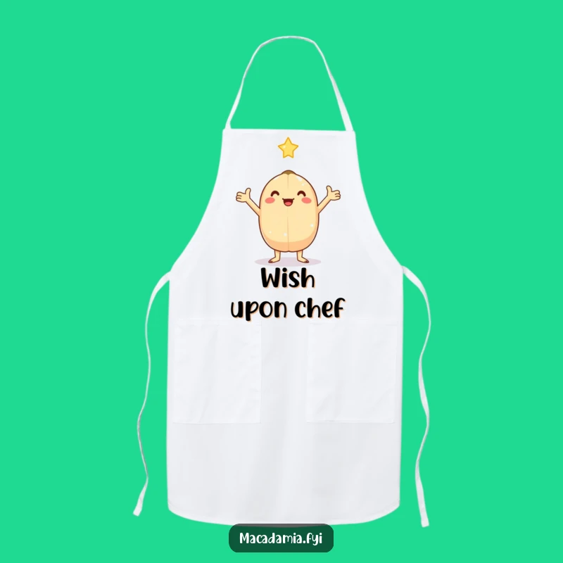 Funny Kawaii Macadamia Nut Star Apron - Kitchen Magic & Humor Gift