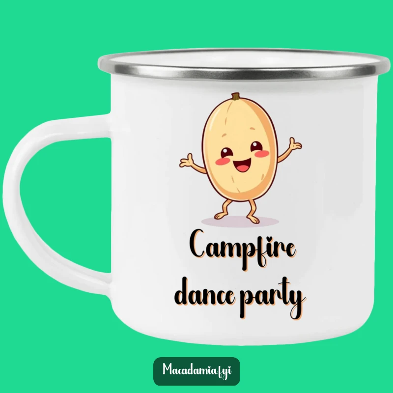 Funny Macadamia Nut Dance Camping Mug - Groove in the Wild!