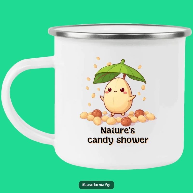 Funny Macadamia Nut Drizzle Camping Mug - Adventure Awaits with Nutty Humor!