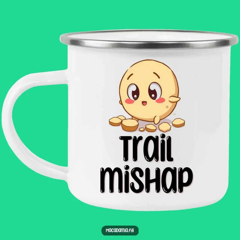 Funny Macadamia Nut Tripping Camping Mug: Humorous Companion for the Outdoors.