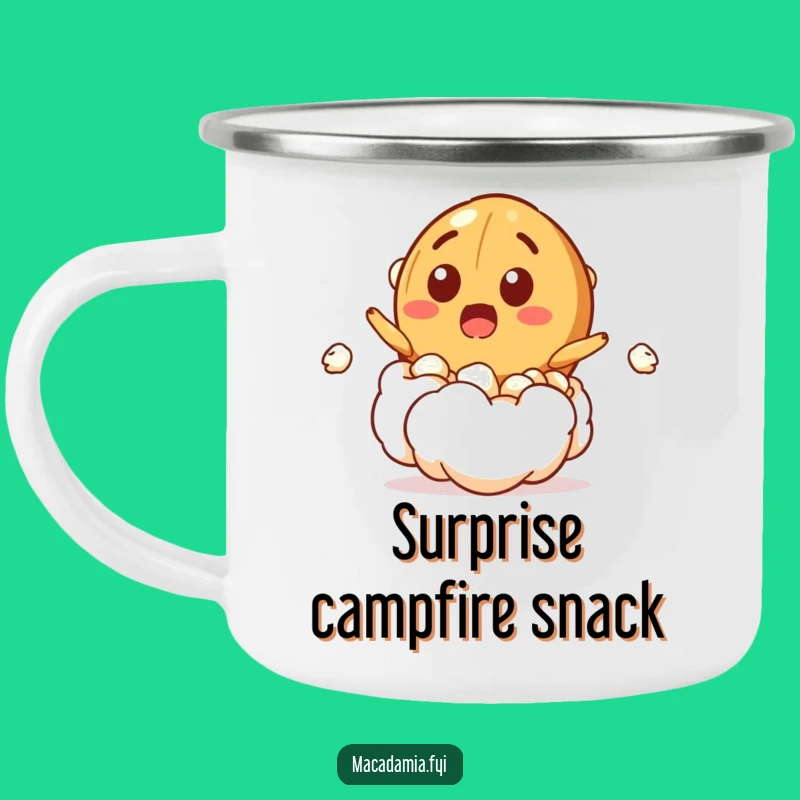 Funny Popcorn Nut Camping Mug: Surprise Pops for Your Adventures, Perfect Gift