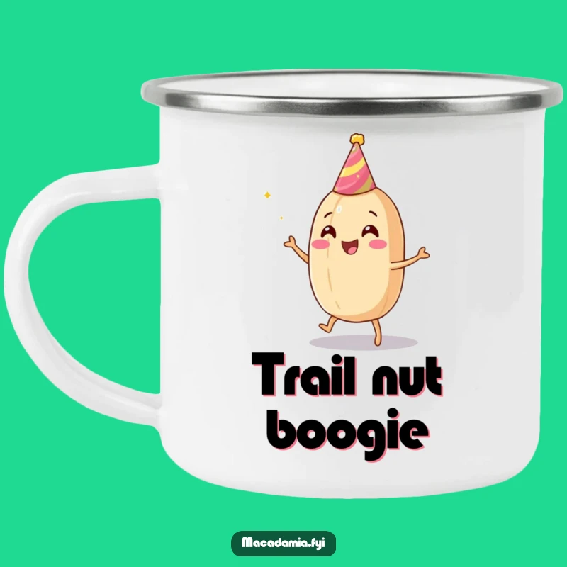 Funny Macadamia Nut Dance Camping Mug: Adventure Fuel for Your Celebrations!