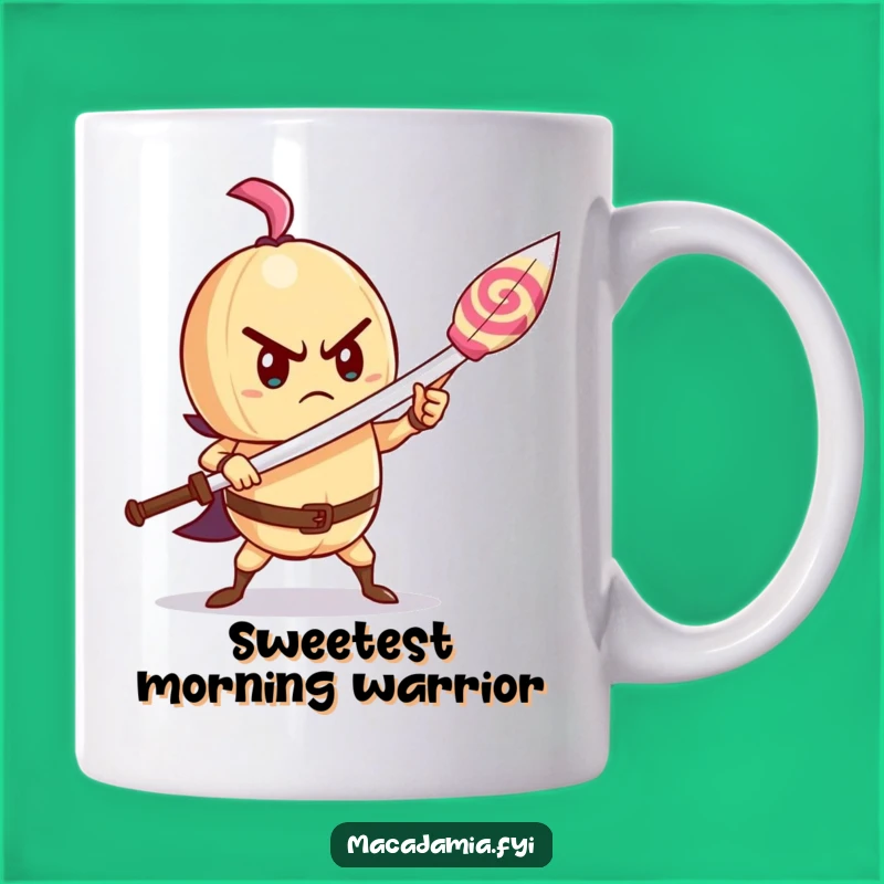 Funny Brave Nut Lollipop Sword Mug - Determined Sweet Warrior Funny Gift