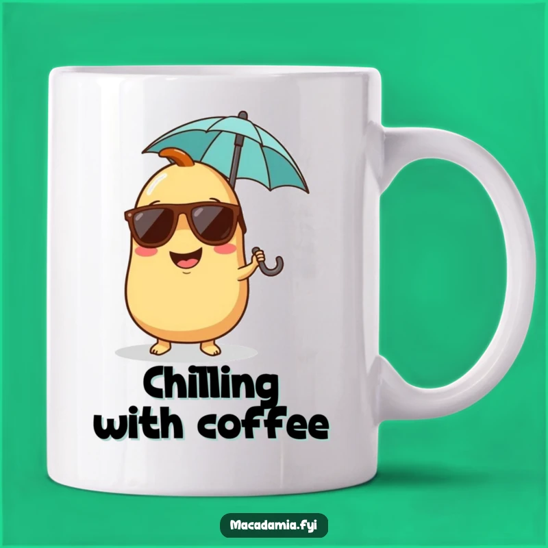 Funny Giggling Nut Sunglasses Mug – Tropical Fun & Humor Gift