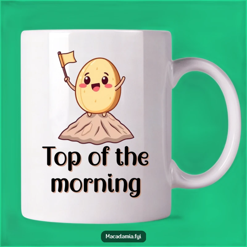 Funny Macadamia Nut Climbing Mug: Peak Achiever Gift for Goal Setters