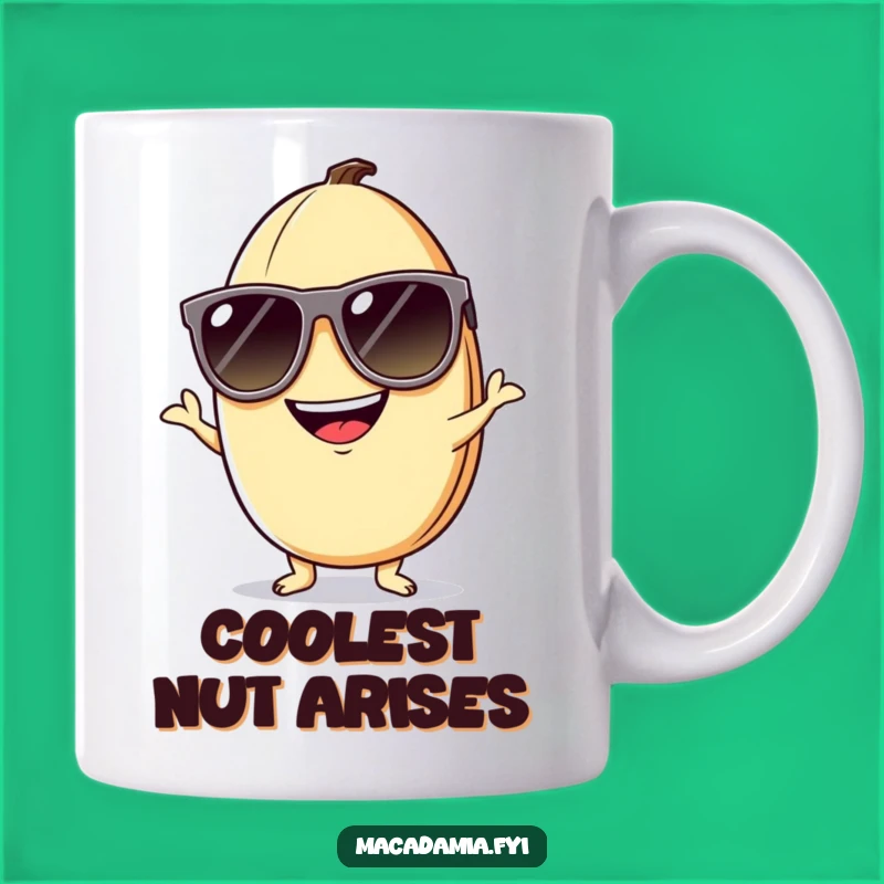 Funny Macadamia Nut Sunglasses Mug: Cool and Silly Gift for Nut Lovers