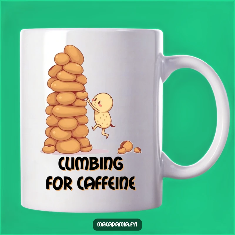Funny Nut Climber Mug: Wobbly Stack Challenge, Perfect Funny Gift