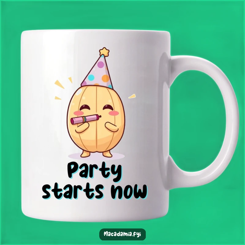 Funny Nutty Party Mug - Exuberant Macadamia Celebration Gift Idea