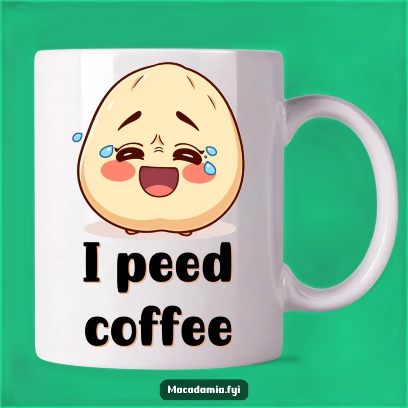 Funny Laughing Macadamia Nut Mug - Hilarious Tears of Joy Nut Gift