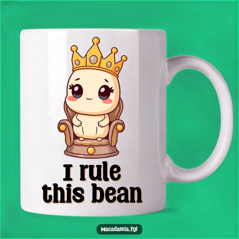 Funny Royal Macadamia Nut King Mug - Hilarious Regal Nut Character Gift