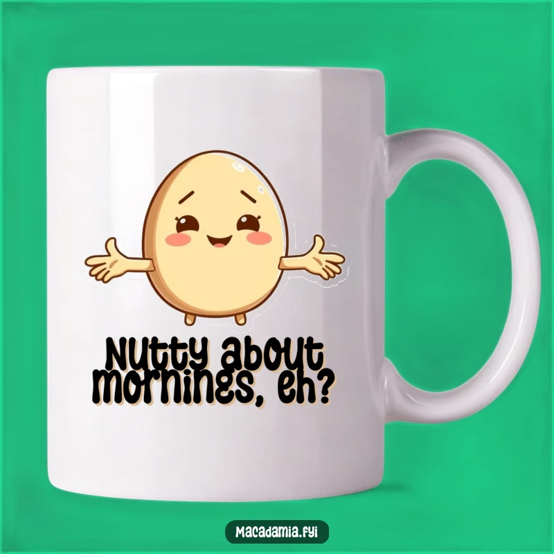Funny Macadamia Nut Shrug Mug - A Hilarious Gift for Nutty Friends