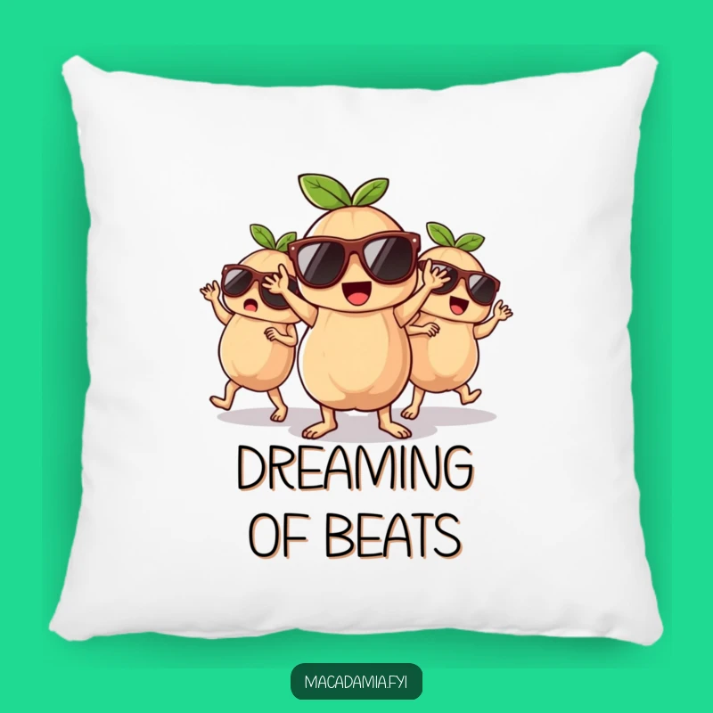 Cozy Funny Dancing Macadamia Nuts Pillow - Soft & Fun Party Decor Gift