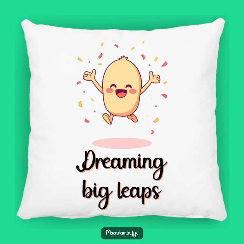 Funny Kawaii Macadamia Nut Confetti Pillow - Comfy & Joyful Accent