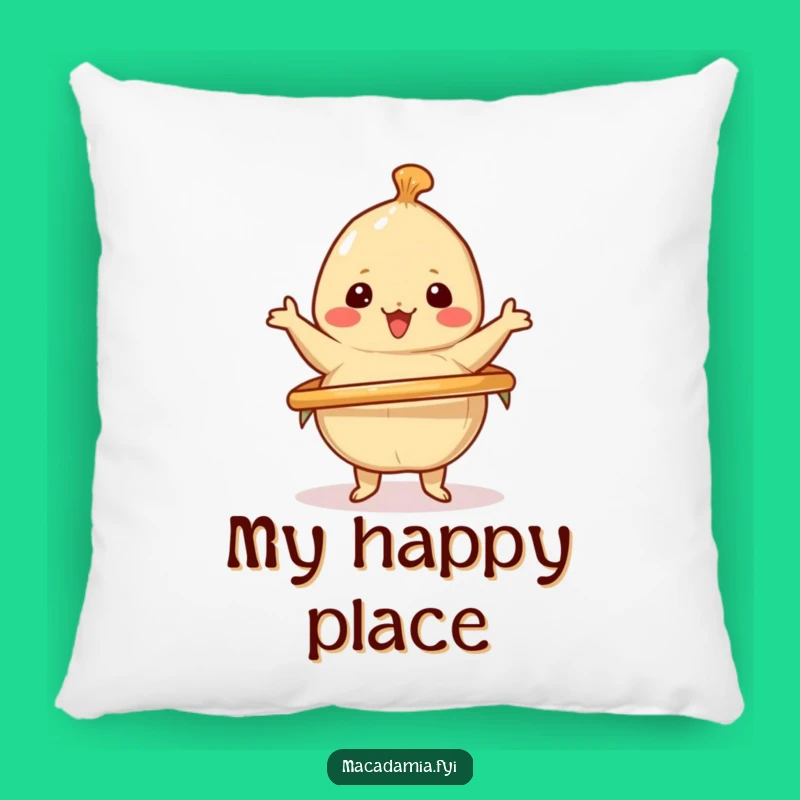 Funny Kawaii Nut Pillow: Hula Hoop Nut Adds Cozy, Playful Humor