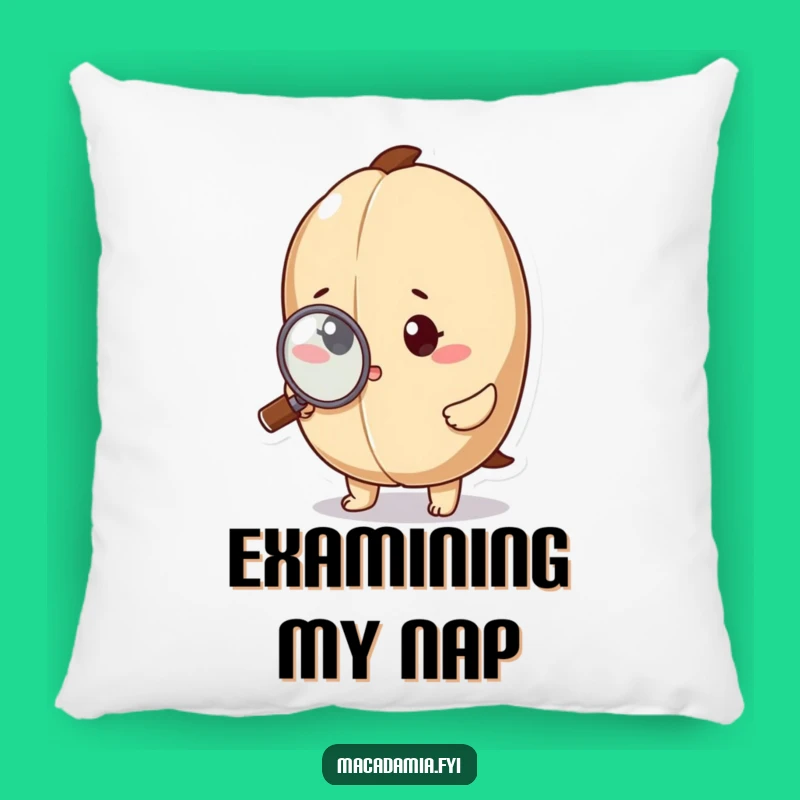 Funny Macadamia Nut Magnifying Pillow - Cozy & Perceptive Decor