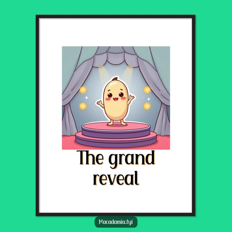 Funny Macadamia Nut Stage Digital Art - Instant Hilarious Nutty Performer Download!