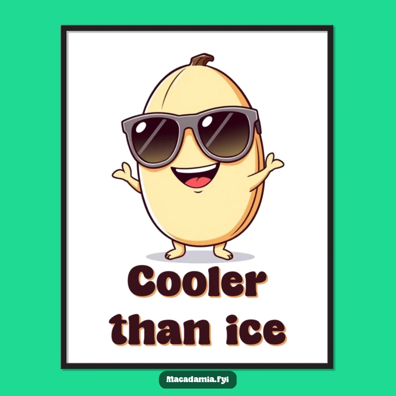 Funny Macadamia Nut Sunglasses Digital Art: Instant Cool for Walls!
