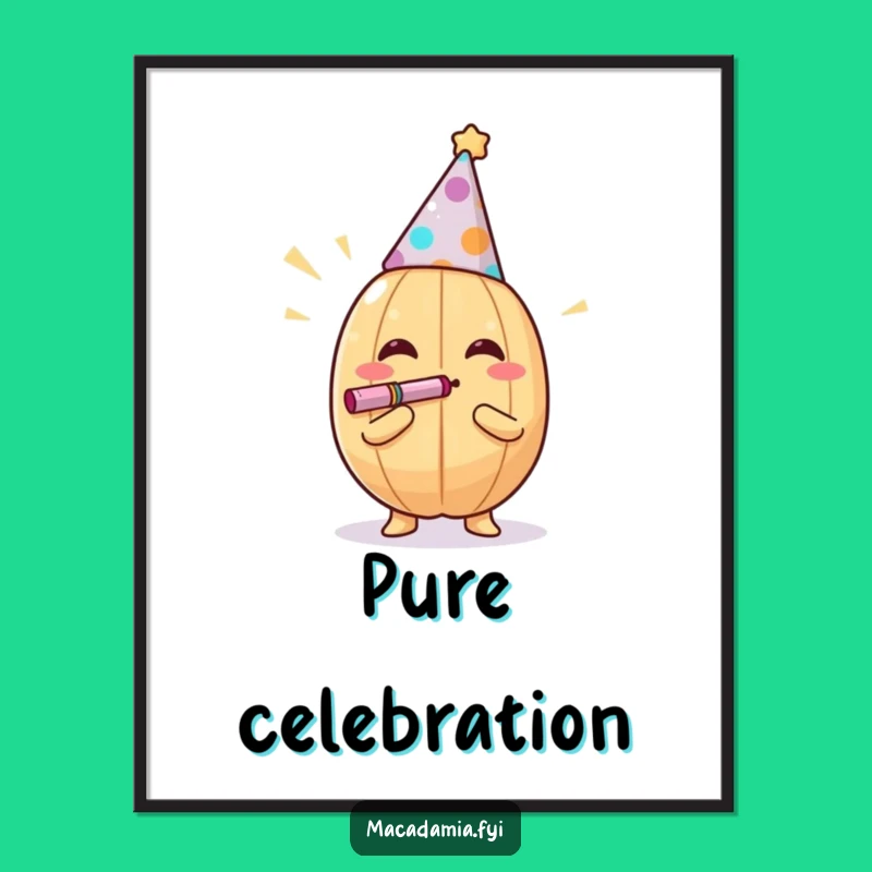 Funny Nutty Party Digital Art - Festive Wall Decor Print Gift