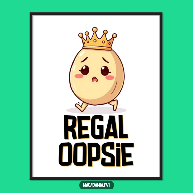 Funny Royal Nut Trip Digital Art - Surprise Crown Nut Instant Download Gift