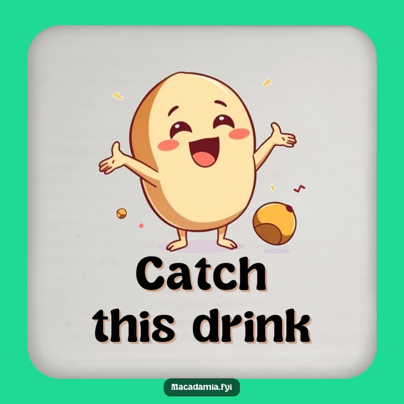 Funny Catch Nut Drink Coasters: Protect Surfaces with Lucky Charm Gift