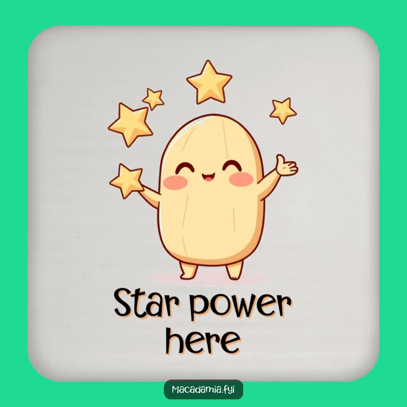 Funny Juggling Star Nut Coaster - Rosy Cheeked Celestial Decor Gift