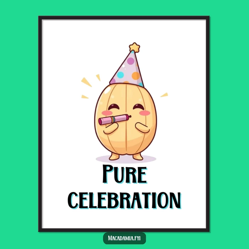 Funny Nutty Party Poster - Whimsical Wall Art for Festive Decor Gift