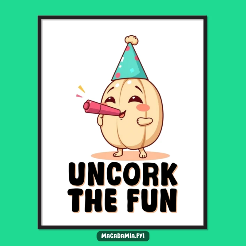 Funny Party Nut Poster - Add Festive Cheer to Your Walls!