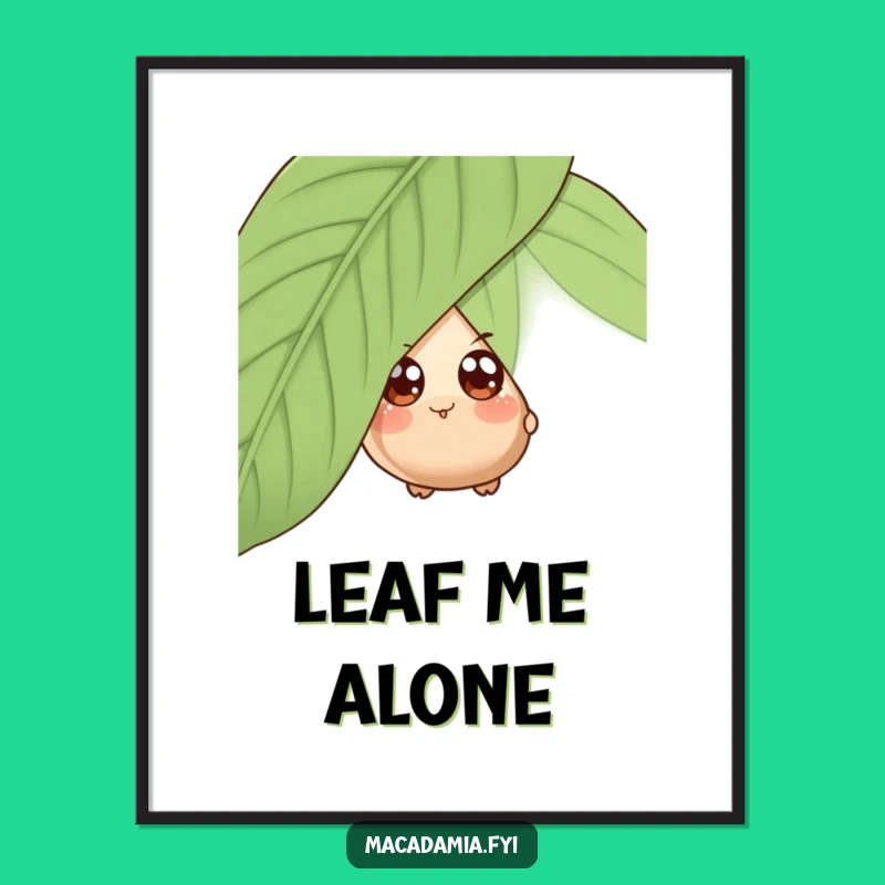 Funny Nutty Peek-a-Boo Poster: Whimsical Wall Art for Playful Spaces