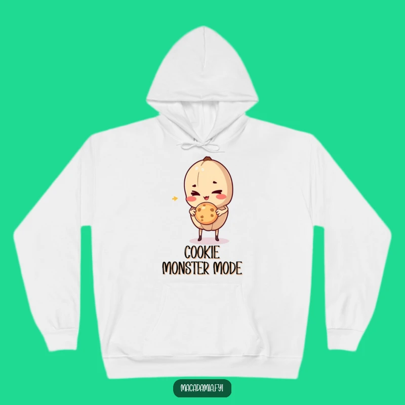 Funny Macadamia Nut Cookie Hoodie: Cozy Mischievous Treat Sweatshirt