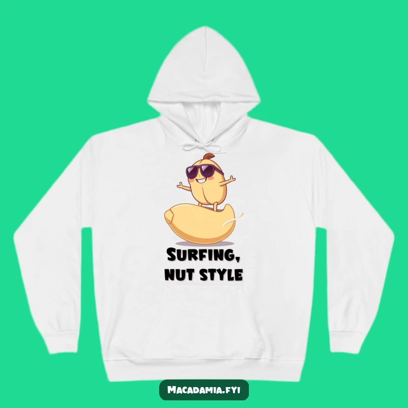 Funny Surfing Nut Hoodie - Stay Cool with Nutty Humor!