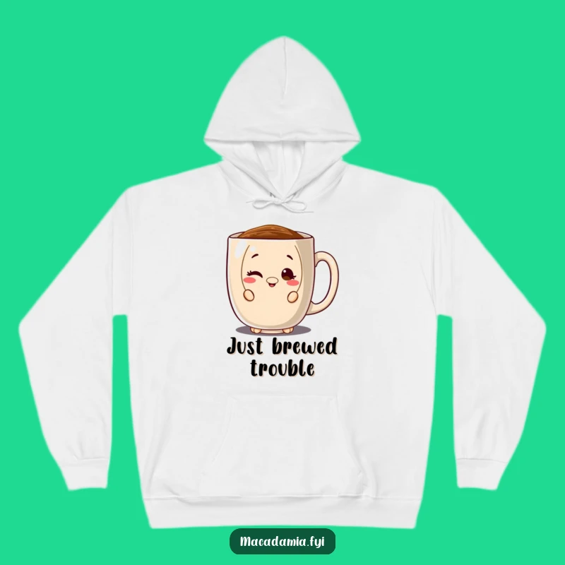 Funny Macadamia Nut Peeking Hoodie: Cozy Comfort for Coffee Connoisseurs