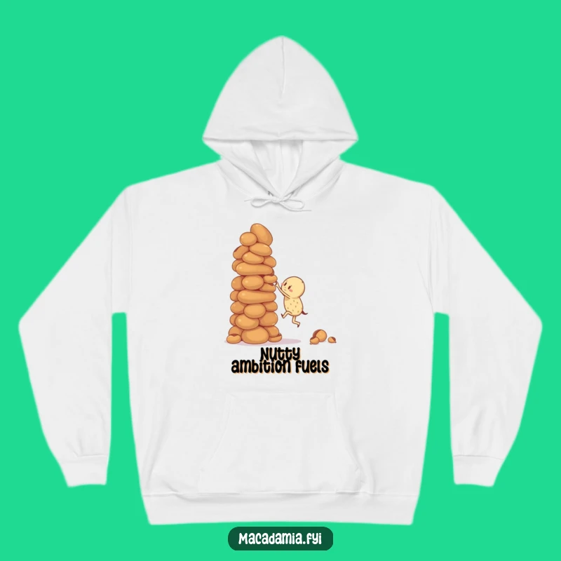 Cozy Funny Nut Climber Hoodie: Wobbly Stack Comfort, Hilarious Funny Gift