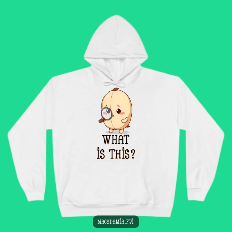 Cozy Funny Macadamia Nut Magnifying Hoodie - Warm & Insightful Gift