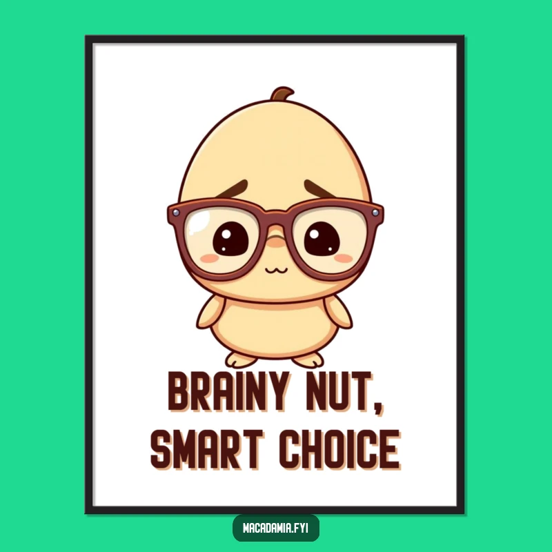 Funny Free Printable Nut Wall Art - Big Glasses Expression Downloadable Decor