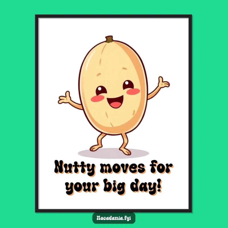 Fun Free Printable Wall Art: Dancing Nut Humorous Decor Downloadable