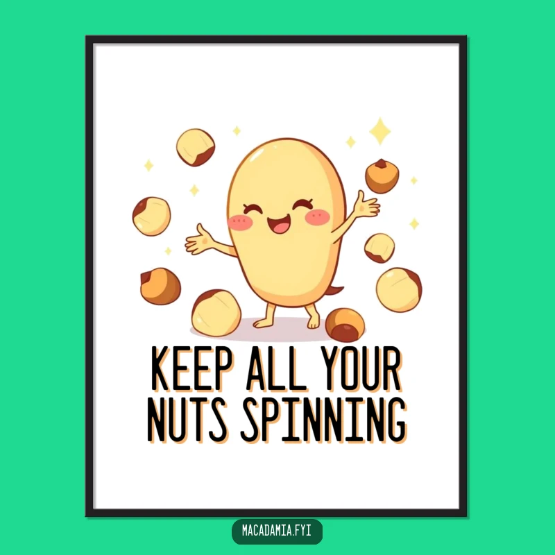 Funny Free Printable Wall Art: Nutty Juggling Art