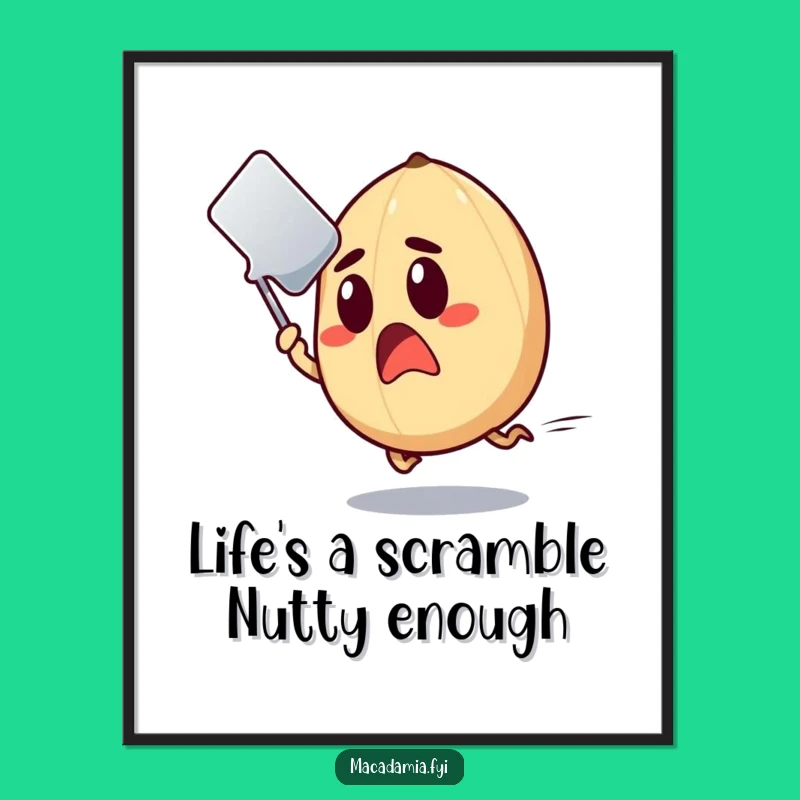 Funny Macadamia Nut Wall Art Free Printable: Spatula Dodge Downloadable Decor