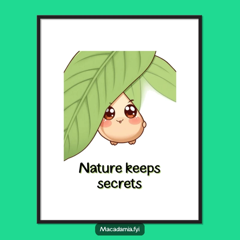 Free Printable Peeking Nut Wall Art - Cute & Funny Downloadable Decor