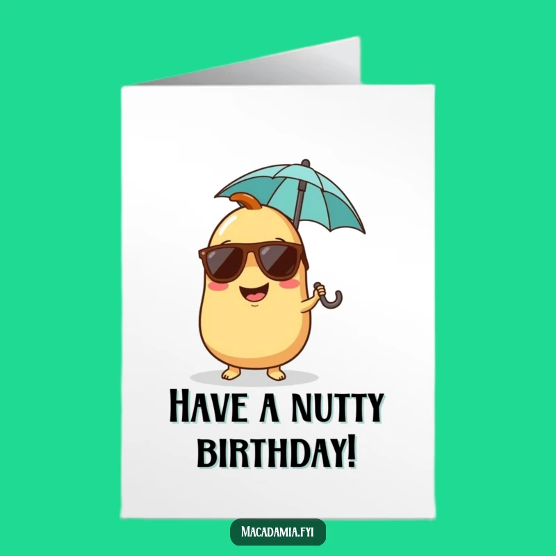 Free Printable Birthday Card: Sunny Nut Fun Funny Downloadable Greeting
