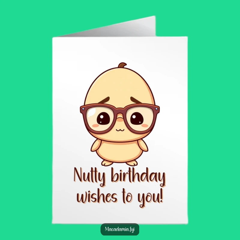 Free Printable Funny Nut Birthday Card - Big Glasses Confusion Downloadable Gift