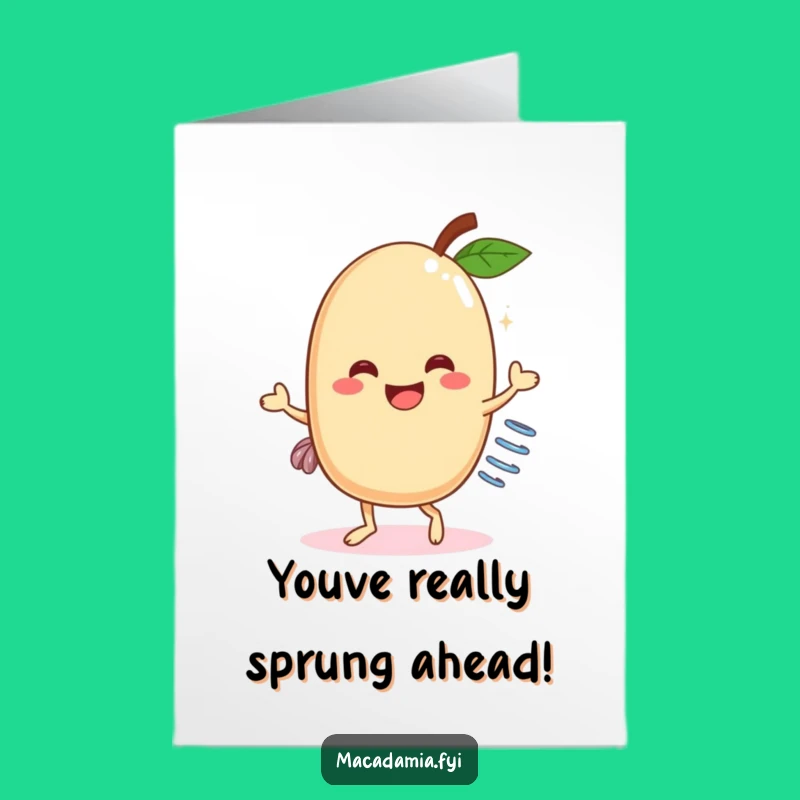 Free Printable Congrats Card: Joyful Spring Macadamia Nut Celebration Downloadable Gift