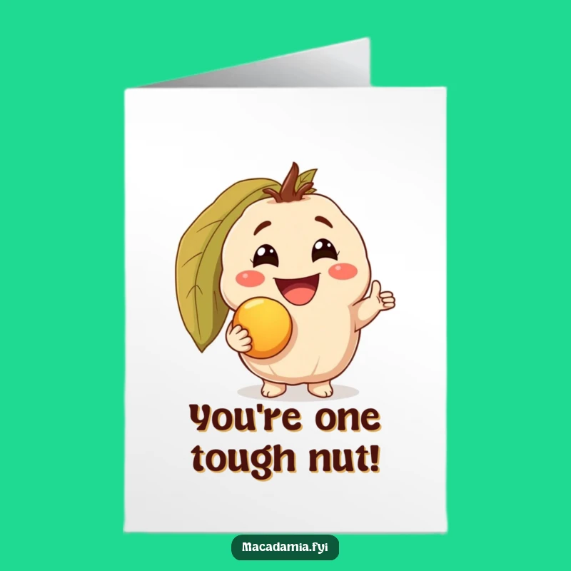 Free Printable Congrats Card: Macadamia Nut's Golden Prize, Funny Downloadable Gift
