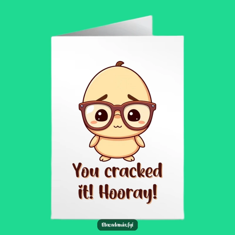 Free Printable Funny Nut Congrats Card - Big Glasses Surprise Downloadable Gift
