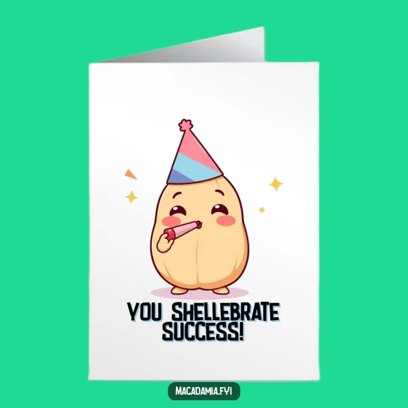 Free Printable Kawaii Nut Congrats Card: Funny Downloadable for Any Achievement!